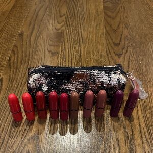MAC lipsticks and bag